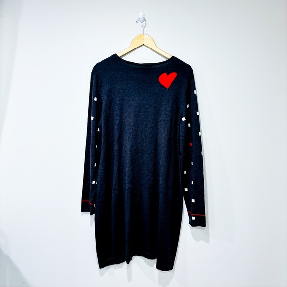 ERIC ALEXANDRE Grey knit long-sleeve dress with red detail * - Picture 7 of 7